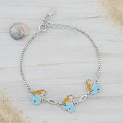 Blue Butterfly Charm Bracelet