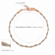 Rose Gold Twist Chain Bracelet