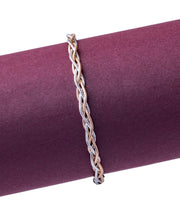 Dual-Tone Twisted Rope Chain Bracelet