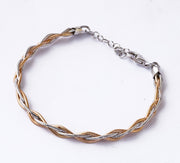 Dual-Tone Twisted Rope Chain Bracelet