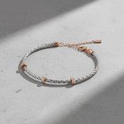 Twisted Rose Gold Mesh Bracelet