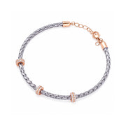 Twisted Rose Gold Mesh Bracelet