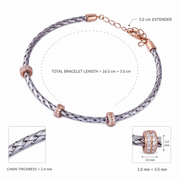 Twisted Rose Gold Mesh Bracelet