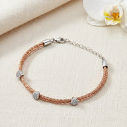 Blush Weave Crystal Bracelet