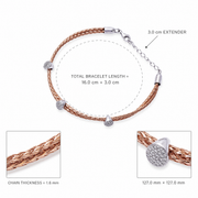 Blush Weave Crystal Bracelet