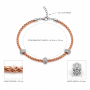 Blossom Weave Charm Bracelet