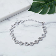Crystal Halo Link Bracelet