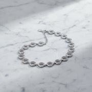 Crystal Halo Link Bracelet