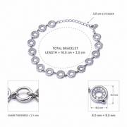 Crystal Halo Link Bracelet