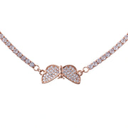 Crystal Bow Tennis Bracelet