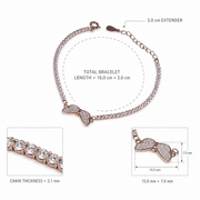 Crystal Bow Tennis Bracelet