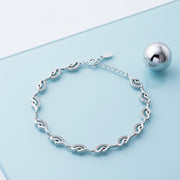 Crystal Wave Link Bracelet