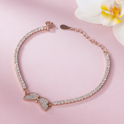 Rose Gold Vermeil Butterfly Tennis Bracelet | 925 Silver