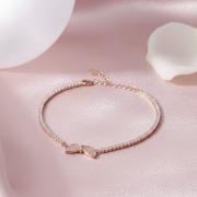 Rose Gold Vermeil Butterfly Tennis Bracelet | 925 Silver