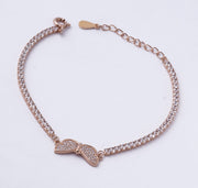 Rose Gold Vermeil Butterfly Tennis Bracelet | 925 Silver
