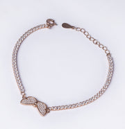 Rose Gold Vermeil Butterfly Tennis Bracelet | 925 Silver
