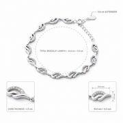 Crystal Wave Link Bracelet