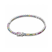 Rainbow Prism Tennis Bracelet