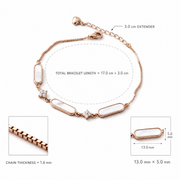 Rose Gold Pearl Bar Bracelet