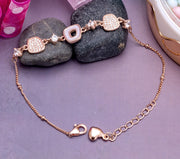 Luxe Rose Gold Sterling Silver Geometric Bracelet