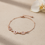 Luxe Rose Gold Sterling Silver Geometric Bracelet