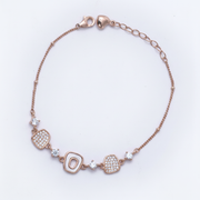 Luxe Rose Gold Sterling Silver Geometric Bracelet