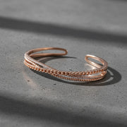 Rose Gold Chain Cuff Bracelet