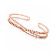 Rose Gold Chain Cuff Bracelet