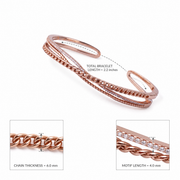 Rose Gold Chain Cuff Bracelet