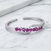 Ruby Wave Cuff Bracelet