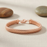 Rose Gold Ribbed Bracelet