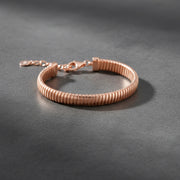 Rose Gold Ribbed Bracelet
