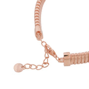 Rose Gold Ribbed Bracelet