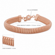 Rose Gold Ribbed Bracelet