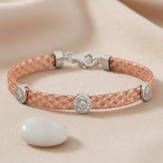 Rose Gold Mesh Halo Bracelet