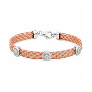 Rose Gold Mesh Halo Bracelet