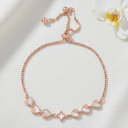 Rose Gold Clover Heart Bracelet
