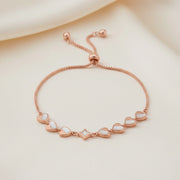 Rose Gold Clover Heart Bracelet