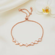 Rose Gold Clover Heart Bracelet