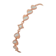 Rose Gold Clover Heart Bracelet