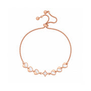 Rose Gold Clover Heart Bracelet