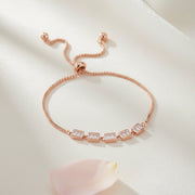 Rose Gold Baguette Slider Bracelet