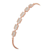 Rose Gold Baguette Slider Bracelet