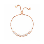 Rose Gold Baguette Slider Bracelet