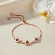 Rose Gold Circle Charm Bracelet