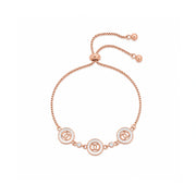 Rose Gold Circle Charm Bracelet