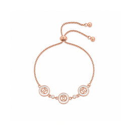 Rose Gold Circle Charm Bracelet