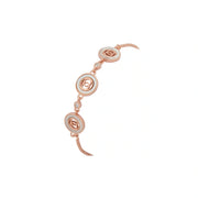 Rose Gold Circle Charm Bracelet