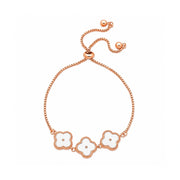 Rose Gold Clover Slider Bracelet