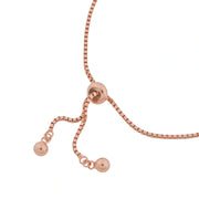 Rose Gold Clover Slider Bracelet